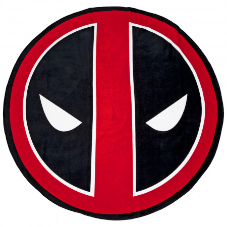 Deadpool Face Logo 50" Round Beach Towel